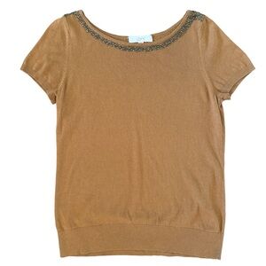 LOFT Ann Taylor Embellished Sweater Top